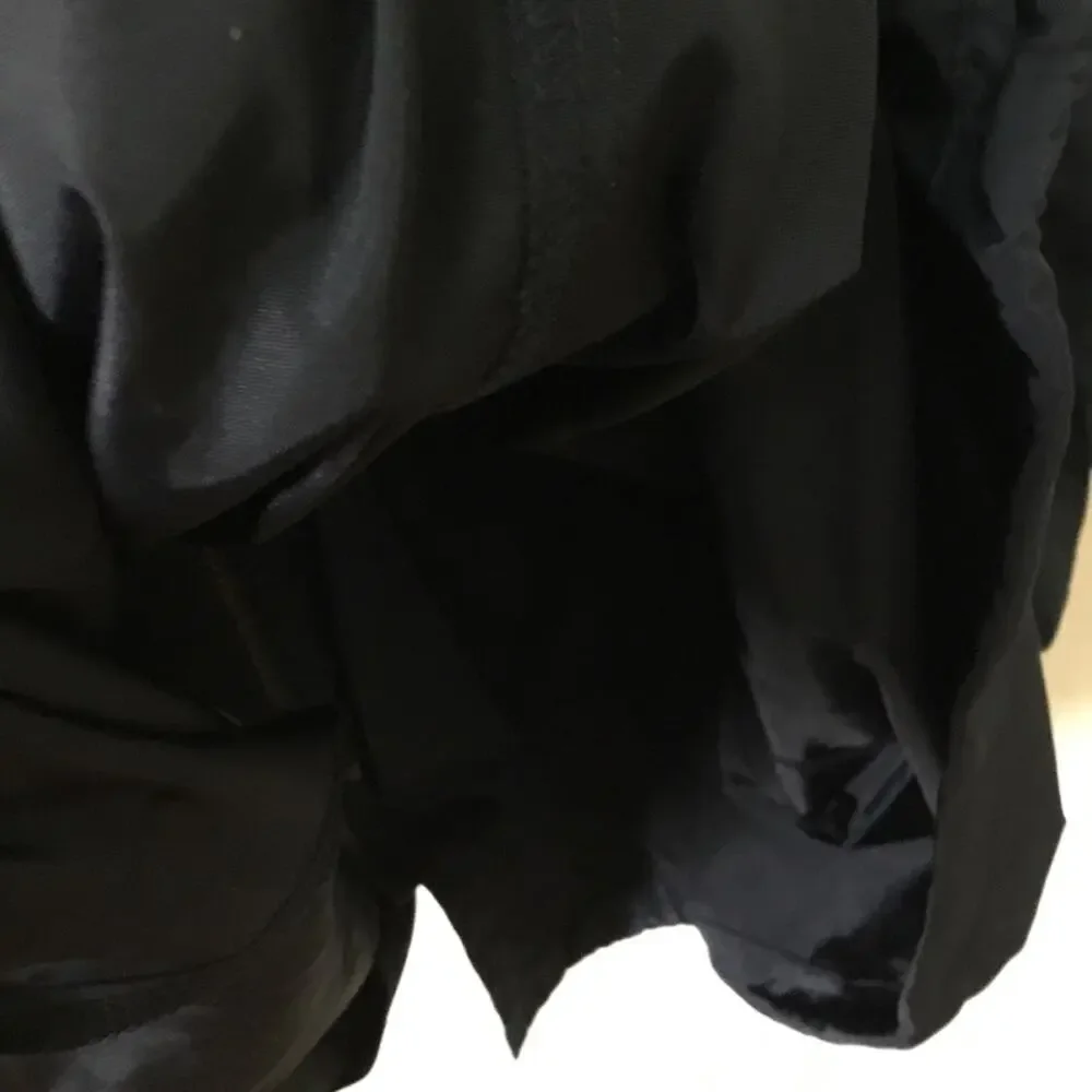 Navy Glossy Drawstring Trim Button-Down Coach Jacket - Picture 15 of 16